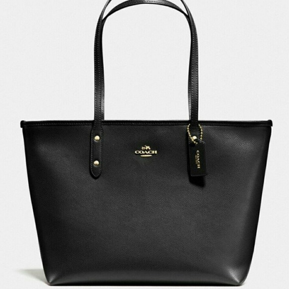 Coach Handbags - PRICE DROP❤️NWT Coach Lthr City Zip Tote Bag Blk❤️